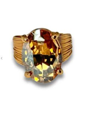 Oval Rhinestone Ring